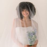 Dewdrop Veil (Small Crystal Studs on Drop Veil)