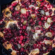 Rosemary Focaccia With Cranberry Sauce