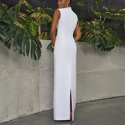 Slit in Back of Straight Skirt