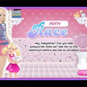 Barbie Potty Race