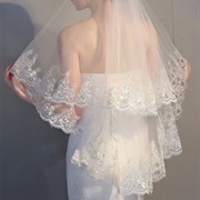 Sequined/Beaded Lace Edge on Veil