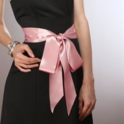 Satin Ribbon Sash on Dress