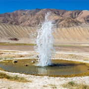 Geyser at Tajik National Park, Tajikistan