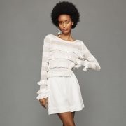 Horizontal Ruffle Stripes on Bodice