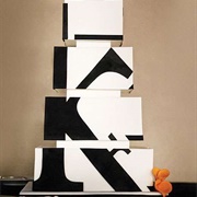 Large Monogram Design Cake