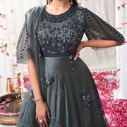 Charcoal Gray Wedding Dress