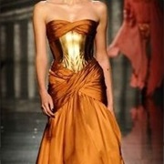 Metallic Cincher on Bodice