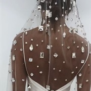 Large Jewels Studding Veil
