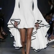 Long, Billowing Sleeves With Colored Edges