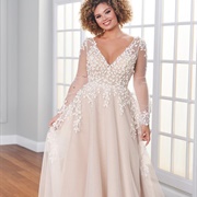 V-Neck Wedding Dress