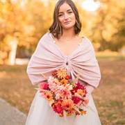 Velvet Shawl/Wrap With Wedding Dress