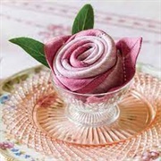 Rosebud Folded Napkins