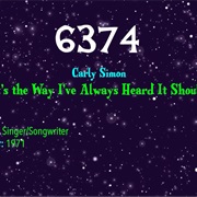 #8993 That's the Way I've Always Heard It Should Be by Carly Simon