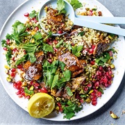 Pomegranate Molasses Chicken With Bulgur Salad