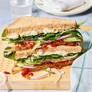 Spinach, Sun-Dried Tomato & Cucumber Sandwich