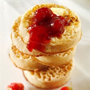 Strawberry Jam Crumpets