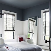 Painted Ceiling With Color Down Top of Walls