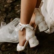 Shoes With Pearl/Bead Flowers