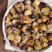 Air Fryer Greek Lemon Potatoes With Olives