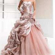 Layered Skirt, Cascading Satin Pick-Ups Over Tulle