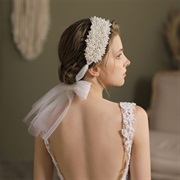 Headband With Bow Hanging Down