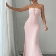 Tie on Bustline of Dress