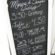 Chalkboard Sign at Wedding