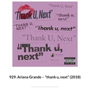 #1086 Thank U, Next by Ariana Grande