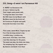 O Were I on Parnassus Hill by Robbie Burns