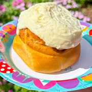 Cinnamon Roll With Orange Cream Cheese Icing