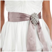 Brooch/Jeweled Decor With Non-Bow Sash