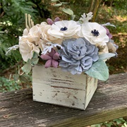 Centerpiece of Wooden Flowers