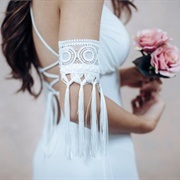 Fringed Fabric Arm Cuff
