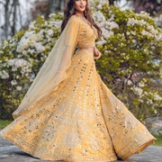 Mirror Embroidery on Wedding Dress