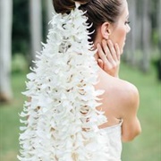 Flower Garlands Worn as Veil