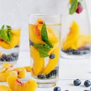 Peach and Blueberry Water