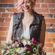 Biker Vest With Wedding Dress
