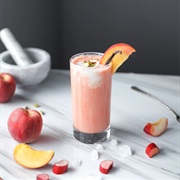 Rhubarb Peach Lassi