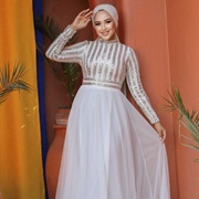 Striped Bodice on Wedding Dress