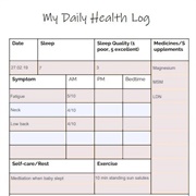Symptom Log