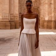 Corset Top With Peplum