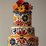 Mexican-Style Wedding Cake Decoration
