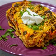 Crunchy Tex Mex Casserole With Spicy Ranch Drizzle