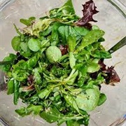 Mixed Salad Leaves With Balsamic Dressing