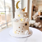 Celestial Themed Wedding Cake