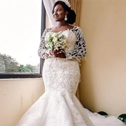 Beaded Lace Wedding Gown