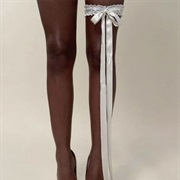 Garter With Long, Dangling Ribbon