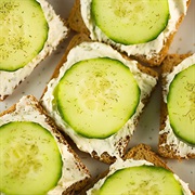 Sourdough Bread With Cucumbers and Hot Honey BBQ Sauce