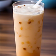 English Breakfast Boba Tea With Lychee Boba