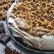 Walnut and Coffee Pavlova